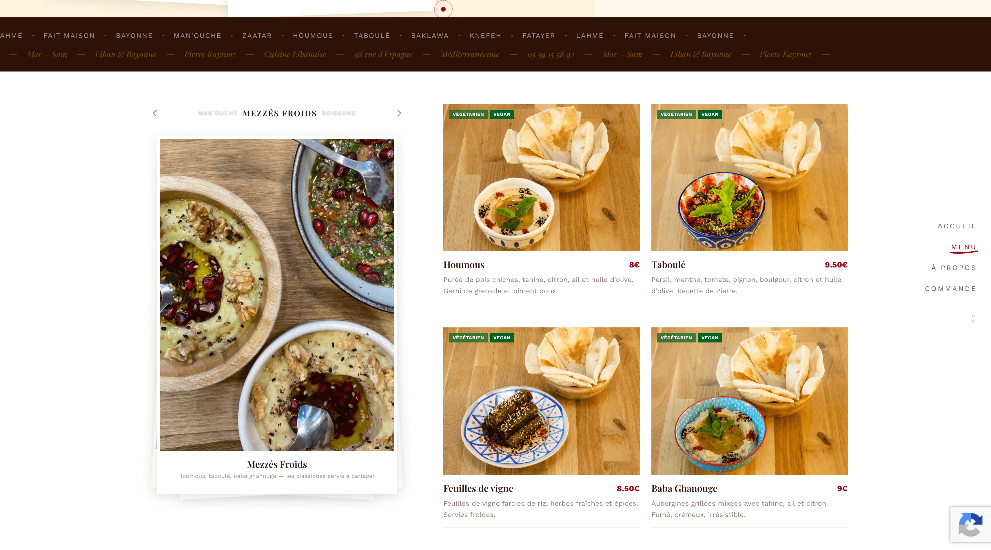 Chez Pierre Man'Ouché – Cuisine Libanaise, Bayonne — screenshot 2