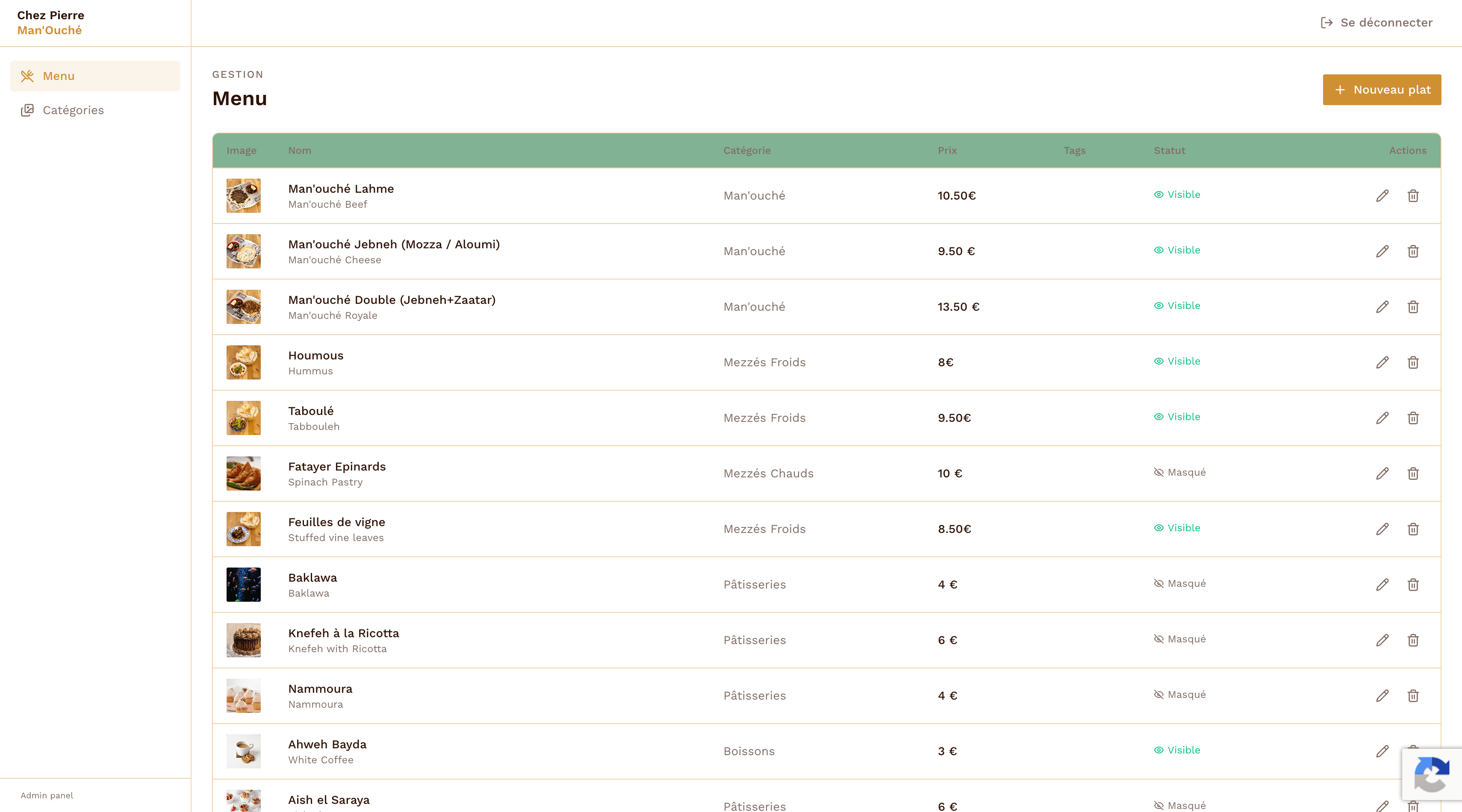 Chez Pierre Man'Ouché – Cuisine Libanaise, Bayonne — screenshot 4