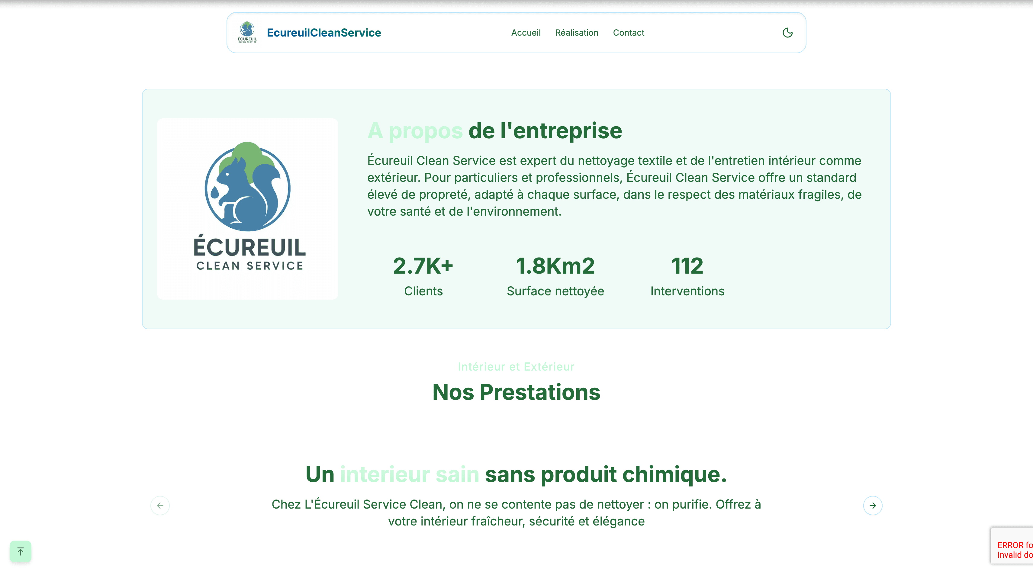 EcureuilCleanService – Entreprise de nettoyage